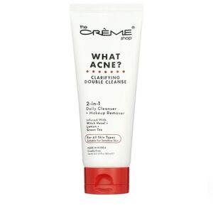 The Crème Shop “What Acne?” Clarifying Double Cleanse – 2-in-1 Cleanser, New
